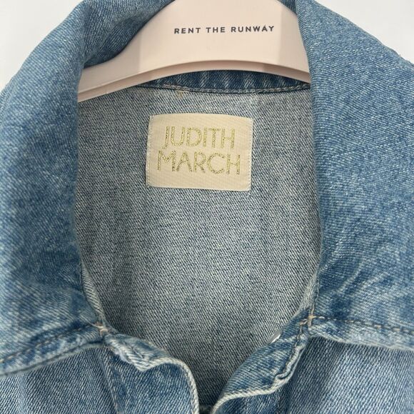 Judith March JAGUARS Denim Jacket Women's Small / Medium Custom Varsity Sequins - Picture 3 of 13